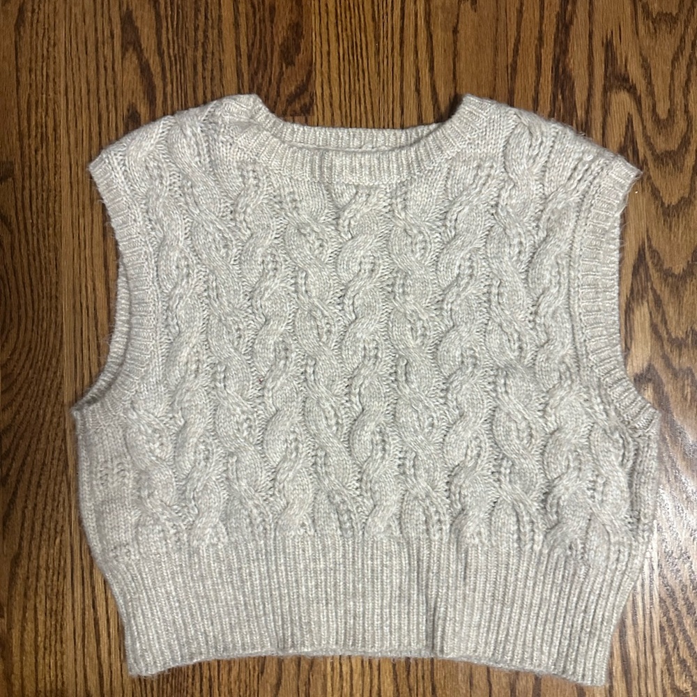 Sincerely Jules Cream Knit Sweater Vest
